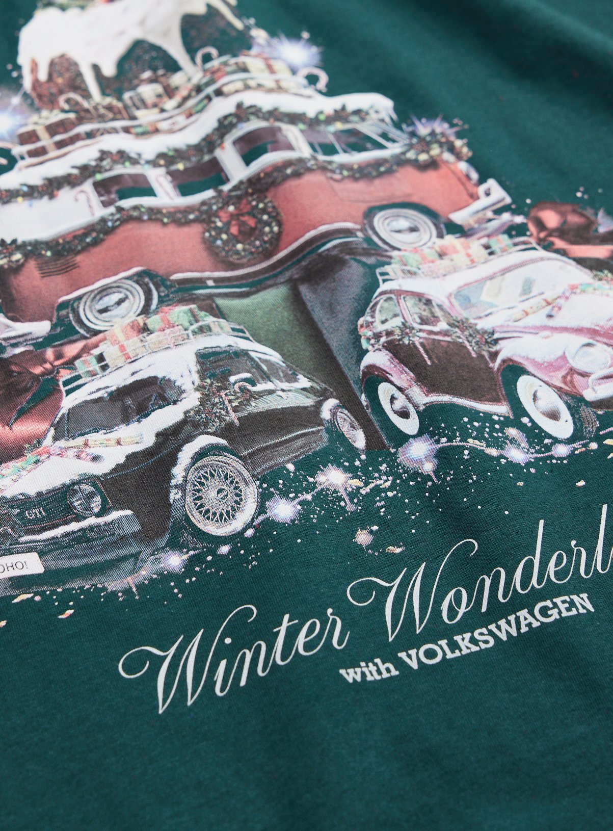 Christmas Volkswagen Graphic Print T-Shirt XL - Image 2 thumbnail